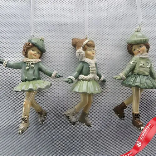 Украшение подвесное Девочка (полирезин), Н12,5х6,5х4,5см, в асс., зеленый