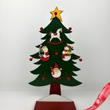 Маленькое фото 1: Украшение подвесное Новогоднее (дерево), H8,5x5,5см, в асс., красный/белый