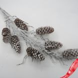Маленькое фото 1: Ветка с шишками, 73см, коричневый
