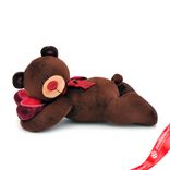 Маленькое фото 1: Игрушка «Мишка Choco лежебока в подарочной коробке», 20 см, коричневый
