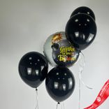 Маленькое фото 1: Композиция из 5 шаров с гелием «Детка, ты просто Бомба», вар. 3