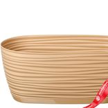 Маленькое фото 2: Цветочный горшок с поддоном «Sahara» (пластик), 26,7x12,6хН11,8см, 2,65л, кофейный