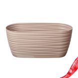 Маленькое фото 1: Цветочный горшок с поддоном «Sahara» (пластик), 26,7x12,6хН11,8см, 2,65л, серо-коричневый