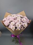 Фото флориста 1: Букет из 9 кустовых розовых хризантем в крафте, Голландия