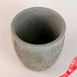 Маленькое фото 3: Кашпо (бетон), D13xH14см, серый