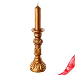 Маленькое фото 1: Свеча «Канделябр парафин», H 24,5 см x D 6,5 см, золотой