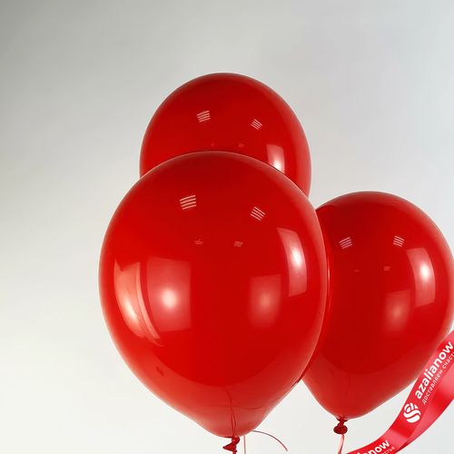 Фото 2: Композиция из 3 шаров с гелием, 30 см, красный