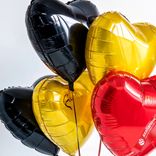 Маленькое фото 2: Композиция из 5 шаров с гелием «Сердца», вар. 8