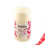 Маленькое фото 1: Свеча «Столбик ребристая с запахом Pure Romance», 33 часа, H 12 см x D 6 см, белый
