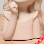 Маленькое фото 5: Ваза керамика «Мечтательница», d-8 см, 11х11х20 см, бежевый