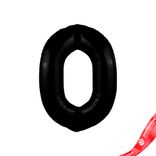 Маленькое фото 1: Шар с гелием «Цифра - 0 Slim», 102 см., черный блеск