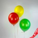 Маленькое фото 1: Композиция из 3 шаров с гелием, 30 см, красный, желтый, зеленый