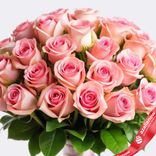 Маленькое фото 2: Букет из 35 розовых роз, В 60 см, Эквадор