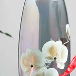 Маленькое фото 5: Ваза FLORA «Золотая орхидея» (дымка), d-8 см, 11,5х26 см