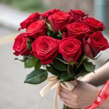 Маленькое фото 2: Красные розы высшего сорта, 11 шт, 50 см, Россия