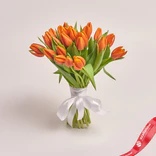 Маленькое фото 1: 25 оранжевых тюльпанов, Россия