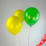 Маленькое фото 1: Композиция из 3 шаров с гелием, 30 см, желтый, зеленый