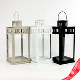 Маленькое фото 4: Фонарь (металл/стекло) цвет в ассортименте, 14хH29,5см