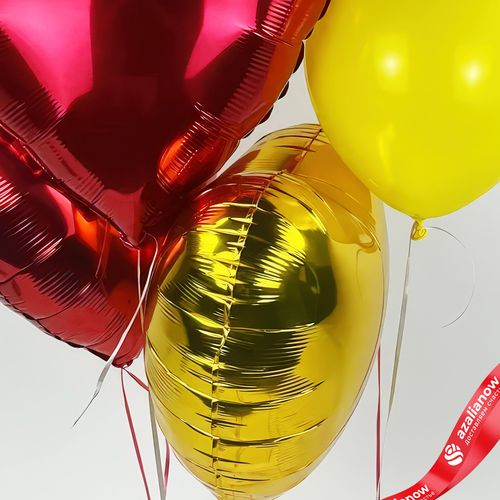 Фото 5: Композиция из 5 шаров с гелием «Сердце», вар. 2