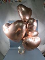 Фото флориста 1: Шары с гелием «Сердце», розовое-золото, 7 шт, 48 см
