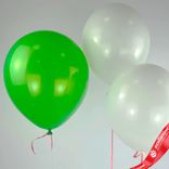 Маленькое фото 2: Композиция из 3 шаров с гелием, 30 см, белый, зеленый