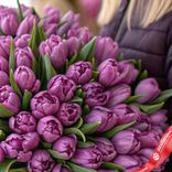 Маленькое фото 3: Букет из 50 пионовидных фиолетовых тюльпанов, Голландия