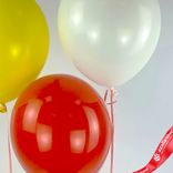 Маленькое фото 3: Композиция из 3 шаров с гелием, 30 см, желтый, белый, красный