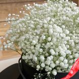 Маленькое фото 4: Букет из 7 белых гипсофил в черной коробке