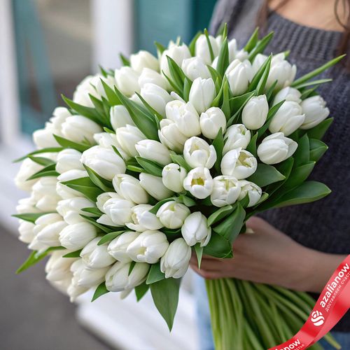 Букет из 50 белых тюльпанов, Россия