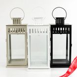 Маленькое фото 1: Фонарь (металл/стекло) цвет в ассортименте, 14хH29,5см