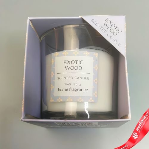 Свеча в стакане «Exotic Wood» ароматическая (стекло), H7,5хD7см