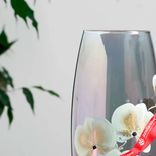 Маленькое фото 3: Ваза FLORA «Золотая орхидея» (дымка), d-8 см, 11,5х26 см