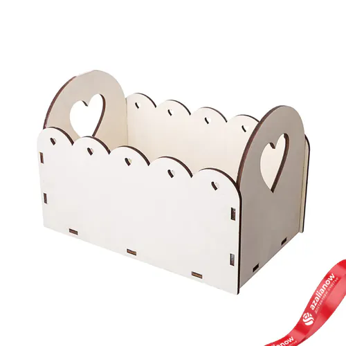 Горшок (Кашпо) Ажурные сердца Фанера D 16,7 x 15,5 см H 25,7 см Белый