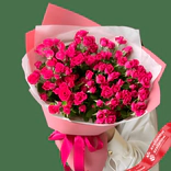 Маленькое фото 1: Акция! Букет из 15 кустовых малиновых роз (букеты на торжество)